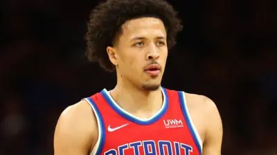 Cade Cunningham in his Pistons uniform