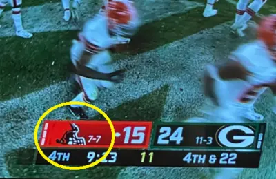 the cleveland Browns logo on screen