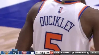 Immanuel Quickley's misspelled jersey