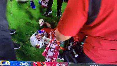 James Conner lying on the ground