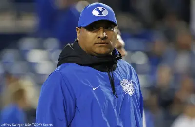 Kalani Sitake in BYU gear