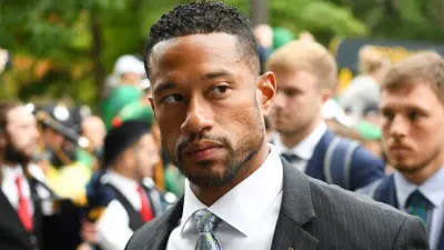 Marcus Freeman before a game