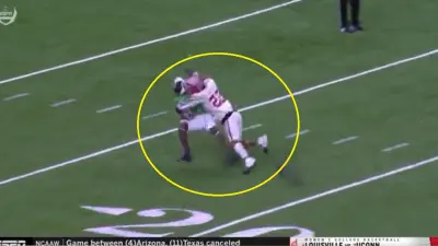 Marshall decked on a punt return