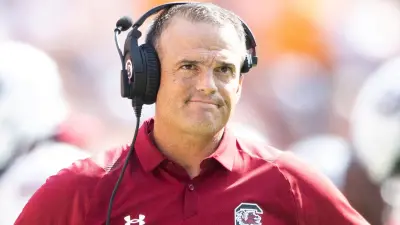Shane Beamer in headset