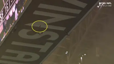 A punt hit the scoreboard at ATT Stadium