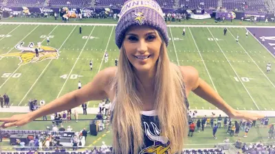 Katarina Miketin at the Vikings game