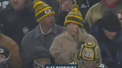 Alex Rodriguez at the Packers game