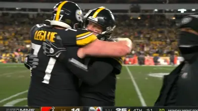 Ben Roethlisberger gives a hug