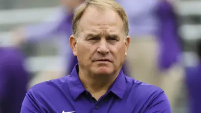 Gary Patterson watching warmups
