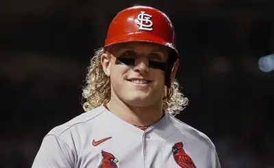 Harrison Bader smiling