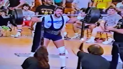 Jim Irsay lifting weight