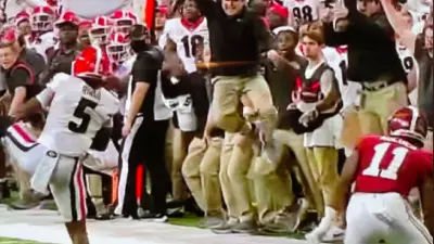 Kirby Smart jumps