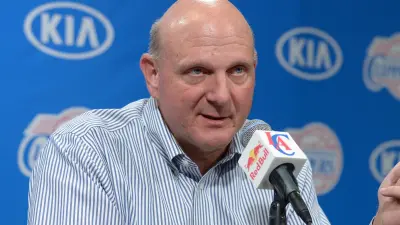 Steve Ballmer at a press conference