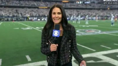Tracy Wolfson on the sidelines