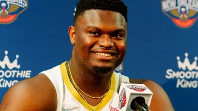 Zion Williamson at a press conference