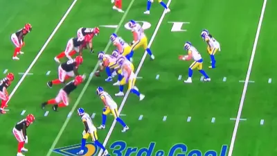 Rams commit a false start in the Super Bowl