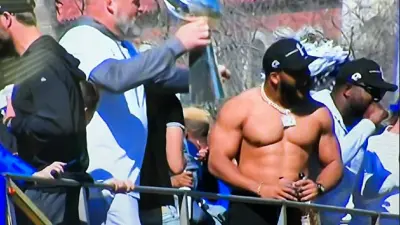 Aaron Donald without a shirt on