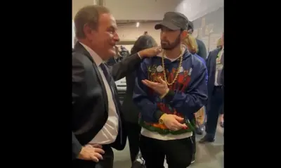 Al Michaels with Eminem