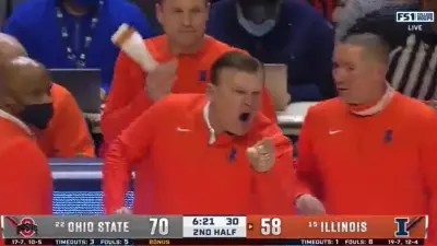 Brad Underwood yells