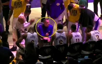 Frank Vogel in the huddle
