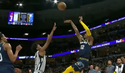 Ja Morant shooting the ball