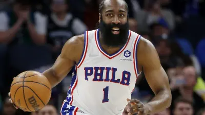 James Harden dribbles
