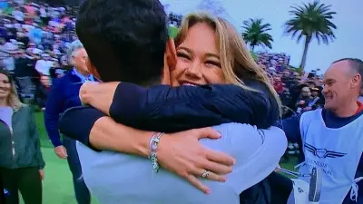 Joaquin Niemann and his girlfriend