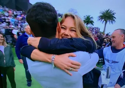Joaquin Niemann and his girlfriend