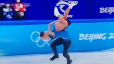 Russian figure skaters falling