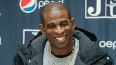 Deion Sanders at a press conference
