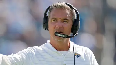 Urban Meyer with a headset on