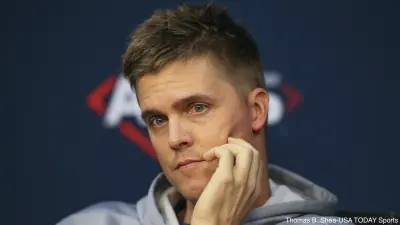 Zack Greinke at a press conference