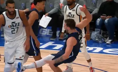 Luka Doncic flops