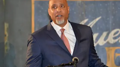 Tony Clark at the podium