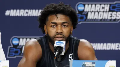 Trevion Williams at a press conference