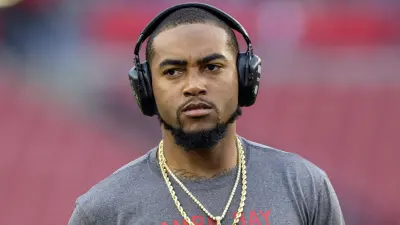 DeSean Jackson wearing headphones