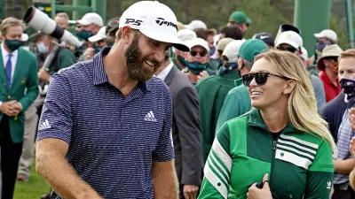 Dustin Johnson and Paulina Gretzky at the Masters