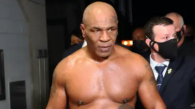 Mike Tyson before a fight