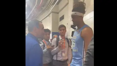 Coach K talks to Armando Bacot