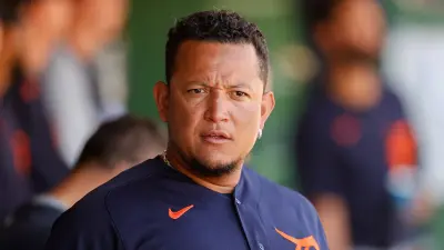 Miguel Cabrera in the dugout