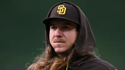 Mike Clevinger in a hoodie