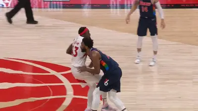 Joel Embiid bumps Pascal Siakam