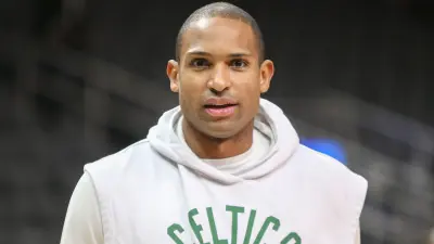 Al Horford during warmups