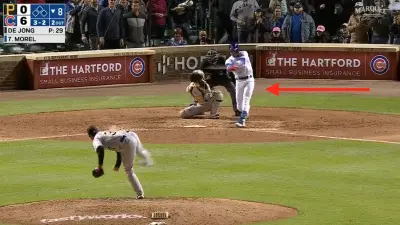 Christopher Morel hitting a home run