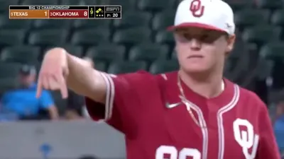 Trevin Michael flashes the horns down gesture
