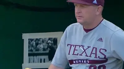 Jimbo Fisher sign on the dugout wall