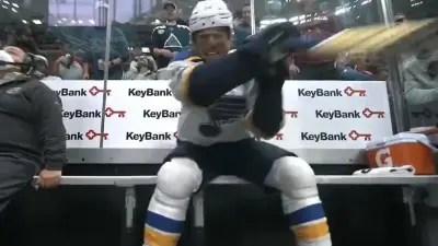 Brayden Schenn smacks a camera