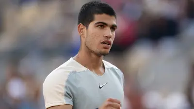Carlos Alcaraz on the court