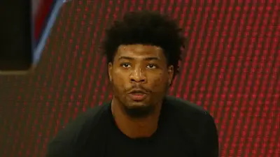 Marcus Smart stares ahead