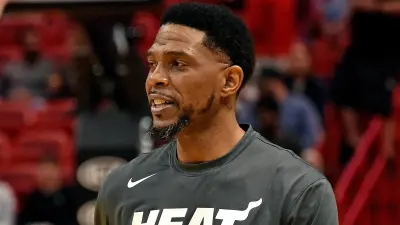 Udonis Haslem in a Heat shirt